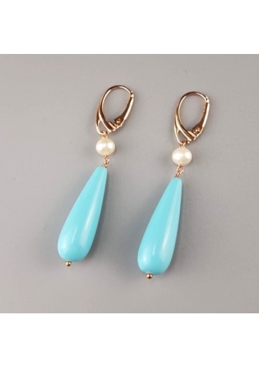 OR goccia pasta turchese 4 fiori