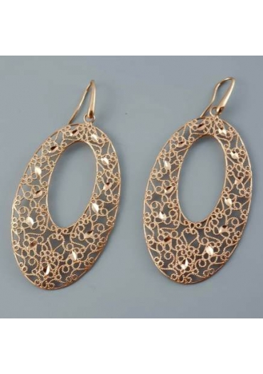 orecchini argento rosè