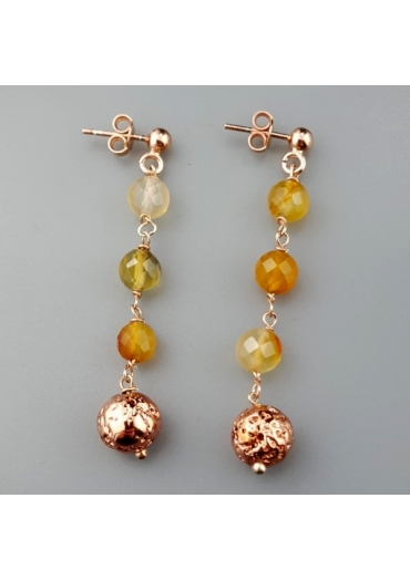 Orecchini corniola variegata﻿