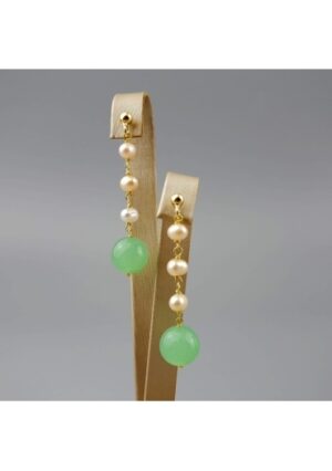 Orecchini Giada ceisopaz,perle coltivate﻿