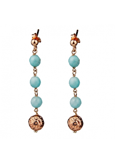 Orecchini  goccia Giada Verde Acqua﻿