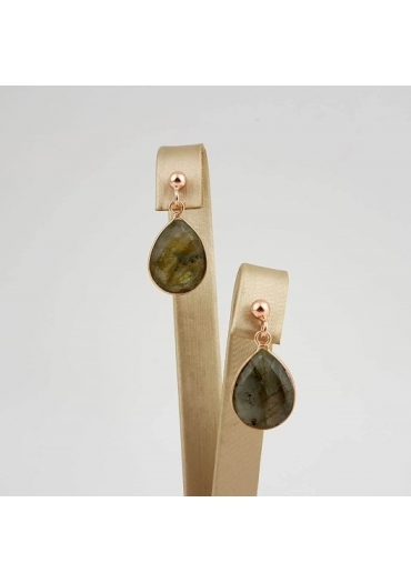 Orecchini goccia 18 per 13 mmLabradorite﻿