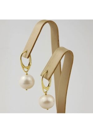Orecchini perle coltivate 13 mm﻿
arg.925/00 placcato oro