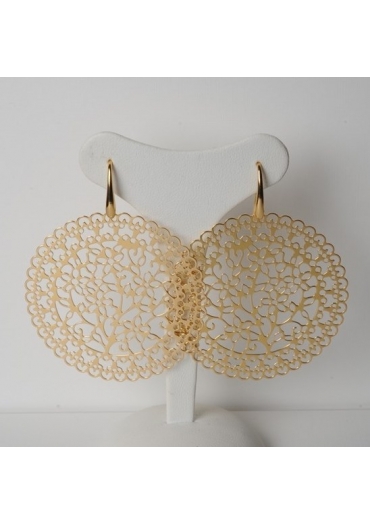 Orecchini piastra laserata argento 925/00﻿