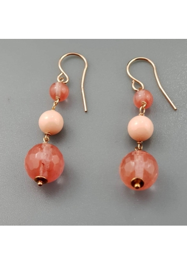 Orecchini quarzo cherry