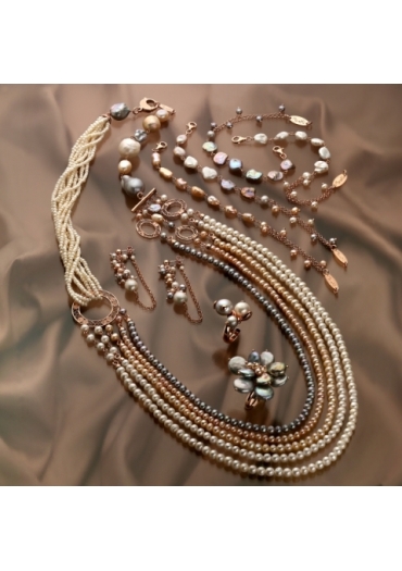 Parure Perle coltivate multicolor﻿