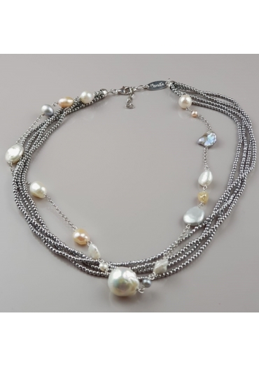 Torchon ematite, perle coltivate﻿