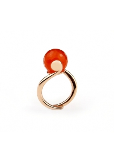 Anello agata arancione
