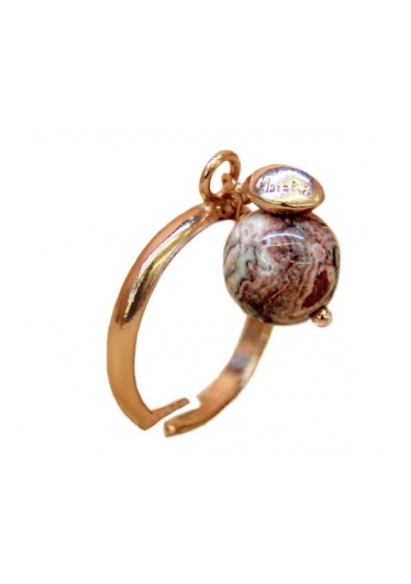 Anello le meline, diaspro brown﻿