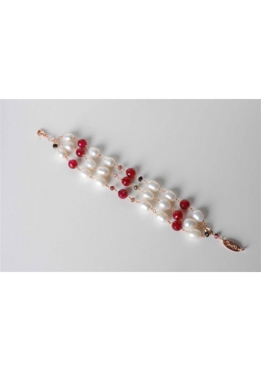 Bracciale a 3 fili perle di fiume