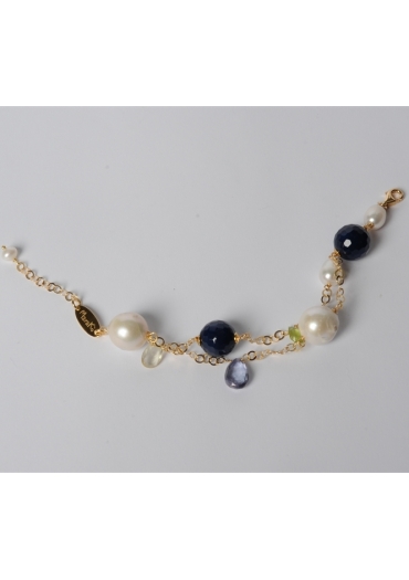Bracciale agata blu