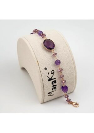 Bracciale ametista idrotermale
