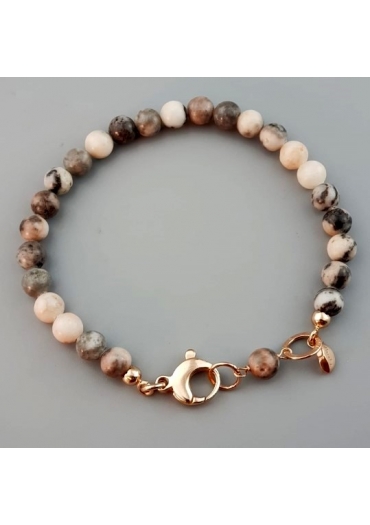 Bracciale diaspro rosa 6mm﻿