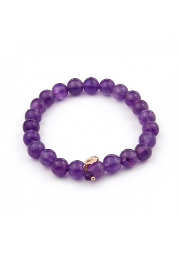 bracciale elastico ametista 8mm