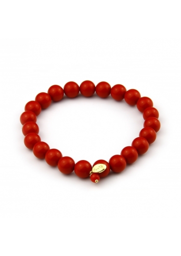 Bracciale pasta corallo 8 mm﻿