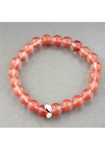 Bracciale quarzo cherry 8 mm﻿