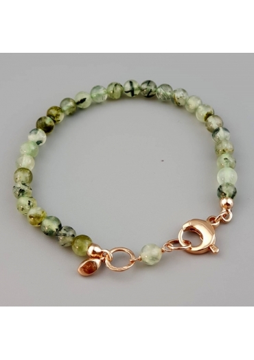 Bracciale quarzo rutilato verde, 6mm