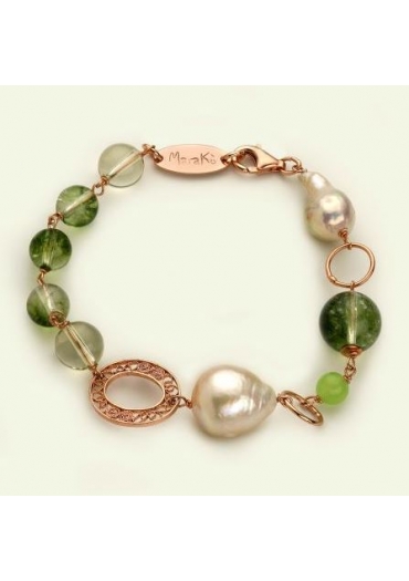 Bracciale Quarzo verde muschiato,﻿