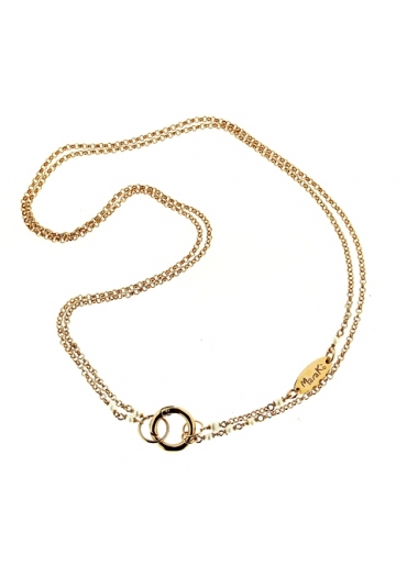 Catena Synthesis argento pl oro perle coltivate﻿