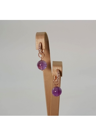 Cerchietti con zirconi, ametista 10 mm﻿