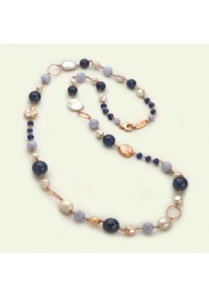Chanel agata blu, calcedonio perle coltivate﻿