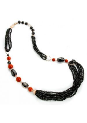 Chanel agata nera corallo bamboo