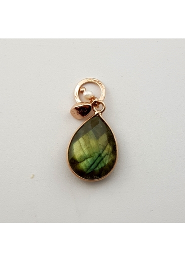 Ciondolo goccia 18 per 13 mm Labradorite