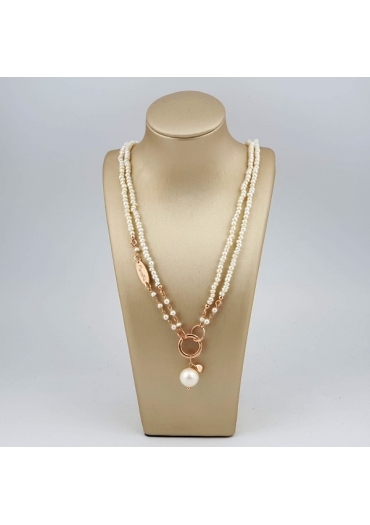 Collana regolabile, perle coltivate 3 mm﻿