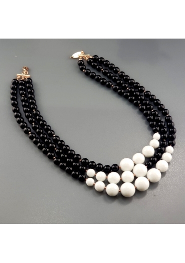 Collier Agata nera, Agata Bianca﻿