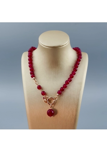 Collier EasyAgata Ruby 6 mm﻿