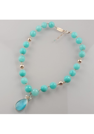Collier giada verde acqua