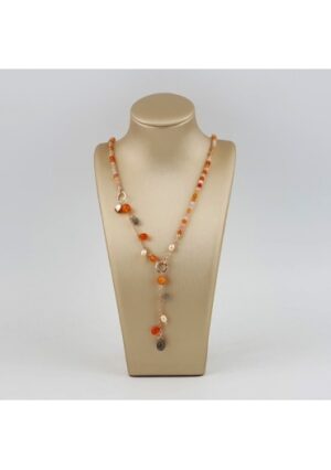 Collier Gioia, corniola, labradorite, perle coltivate﻿