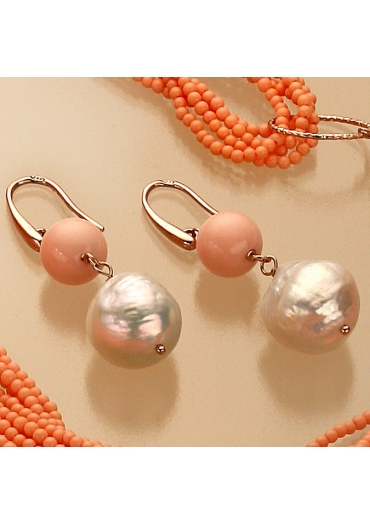 Or perla barocca conchiglia rosa
