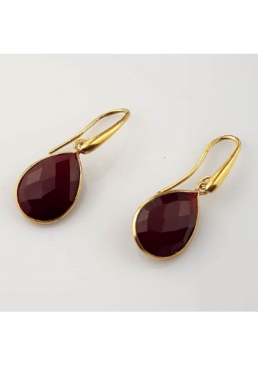 Orecchini goccia agata ruby﻿