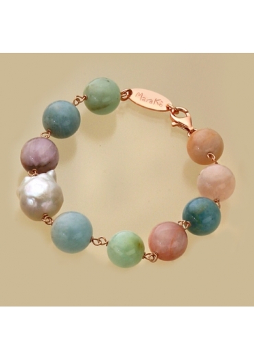 Bracciale acquamarina multicolor