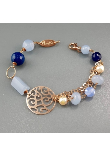 Bracciale  agata blu