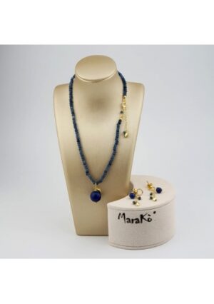 Choker agata blu zaffiro﻿