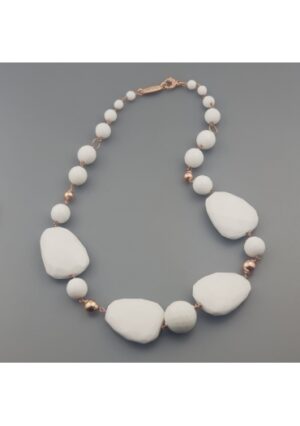 Collier agata bianca﻿