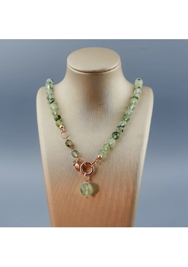Collier EasyQuarzo rutilato verde 6 mm