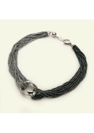 Collier ematite naturale e galvanizzata﻿