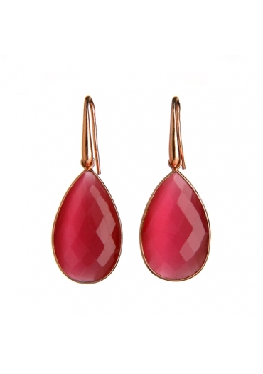 Or goccia agata rosa