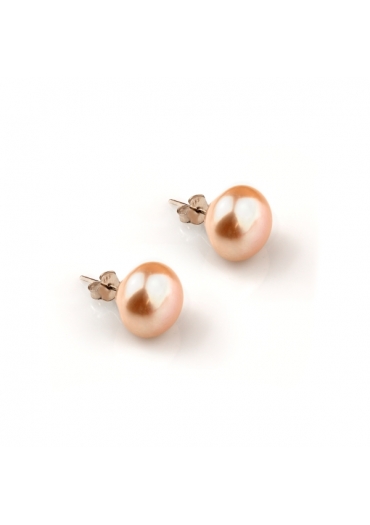 Orecchini perla 10 -10,5 mm rosa﻿