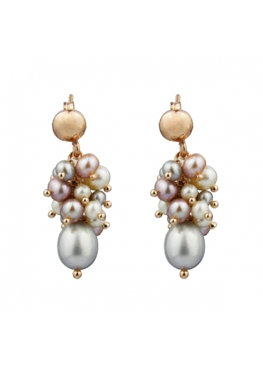 orecchini perle coltivate multicolor