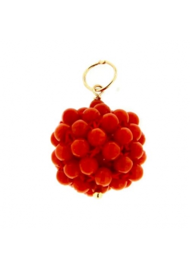 Sfera tessuta corallo bamboo red﻿