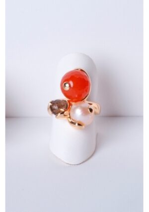 Anello agata arancione