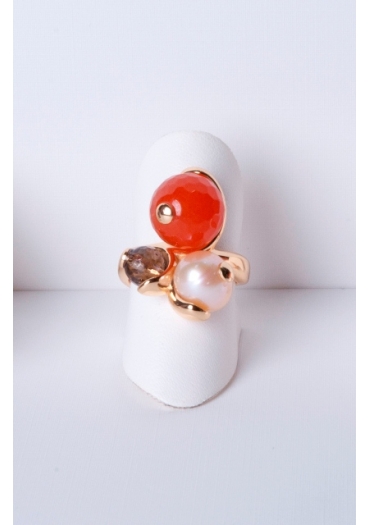 Anello agata arancione
