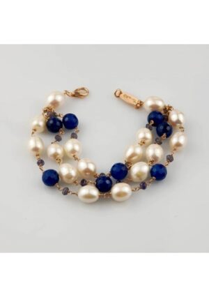Bracciale a 3 fili Perle di fiume