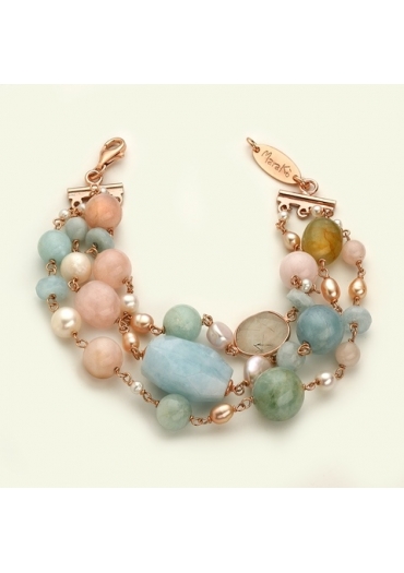 Bracciale acquamarina multicolor