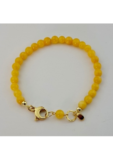 Bracciale, Easy agata gialla 6mm