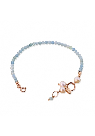 Bracciale rugiada, Acquamarina milk﻿